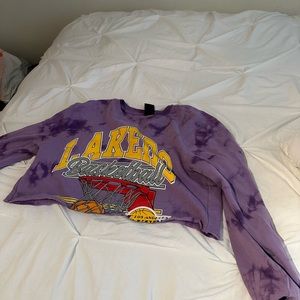 Cropped lakers crew neck